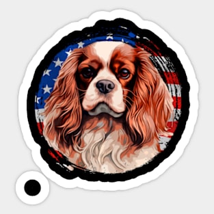 Endearing Spaniel Wear Wrap Yourself in Love Sticker